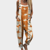 Giorgia | Mono Stampa Geometrica Arancione Con Spalline Comodo