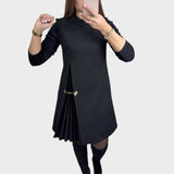 Veronica | Vestito Plissettato con Catena