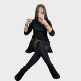 Veronica | Vestito Plissettato con Catena