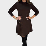 Veronica | Vestito Plissettato con Catena