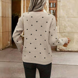Cristina | Maglione a Maglia con Piccole Pois