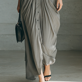 Maddalena | Abito lungo plissettato elegante