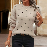 Cristina | Maglione a Maglia con Piccole Pois
