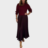 Chiara | Completo Maglione e Gonna Plissettata