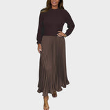 Chiara | Completo Maglione e Gonna Plissettata