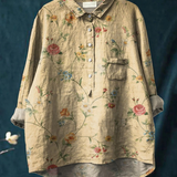 Teresa | Maglietta Casual in Stile Vintage con Motivo Floreale da Donna