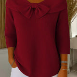 Margherita | Maglione Elegante con Fiocco in Tessuto Morbido