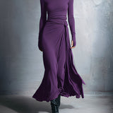 Cristina | Vestito midi con nodo laterale