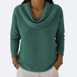 Claudia | Maglione con Collo Morbido Termico Effetto Waffle