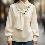 Ludovica | Maglione Elegante con Collo a Sciarpa