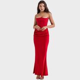 Giorgia | Vestito in Satin con Top Incorporato