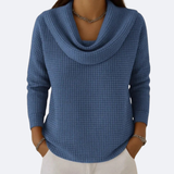 Claudia | Maglione con Collo Morbido Termico Effetto Waffle