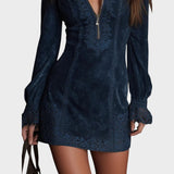 Rebecca | Mini Vestito in Camoscio con Pizzo