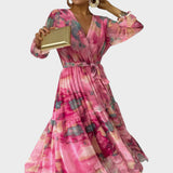 Valentina | Vestito lungo con stampa floreale