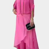 Flavia | Completo Fluido di Due Pezzi con Top Largo e Gonna Asimmetrica