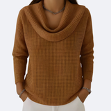 Claudia | Maglione con Collo Morbido Termico Effetto Waffle