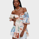 Bianca | Minidress con fiori