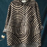 Giulia | Camicia casual con stampa circolare di linee