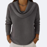 Claudia | Maglione con Collo Morbido Termico Effetto Waffle