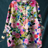 Valentina | Camicia Casual da Donna con Stampa Floreale Colorata di Primavera
