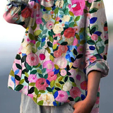 Valentina | Camicia Casual da Donna con Stampa Floreale Colorata di Primavera