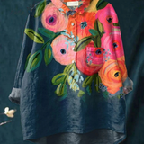 Claudia | Maglietta Casual con Stampa Floreale Artistica