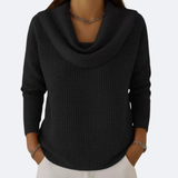Claudia | Maglione con Collo Morbido Termico Effetto Waffle