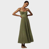 Camilla | Vestito Midi Flare Plissettato