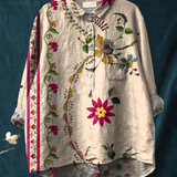 Mia | Camicia Casual con Motivo Floreale Vintage