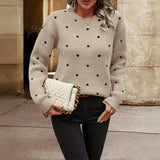 Cristina | Maglione a Maglia con Piccole Pois