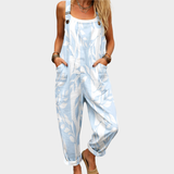 Alessia | Mono Stampato con Spalline Azzurro Chiaro Comodo