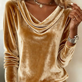 Ginevra | Blusa in Velluto con Scollatura Morbida