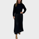 Chiara | Completo Maglione e Gonna Plissettata