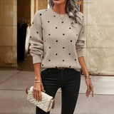Cristina | Maglione a Maglia con Piccole Pois