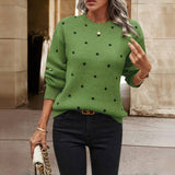 Cristina | Maglione a Maglia con Piccole Pois