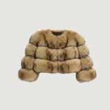 Cappotto corto in pelle