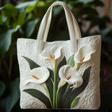 Borsa™ Trapuntata Artigianale con Gligli Bianca