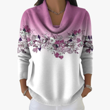 Noemi | Maglione floreale con colletto morbido