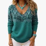 Elisa | Maglione Elegante con Scollatura a V e Maniche Lunghe