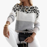 Isabella | Maglione Casual con Stampa Leopardata