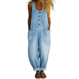 Valentina | Salopette in Denim con Spalline Stile Vintage