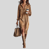 Alessia | Vestito midi in velluto