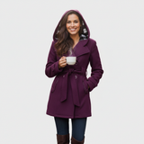 Carmen - Cappotto elegante con cappuccio e cintura