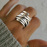 Lourdes - Anello di Argento Vintage di Spessore