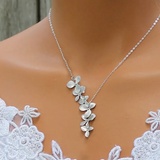 Collana e Orecchini Petali d'Argento