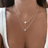 Collana con Cuore d'Argento e Margherite
