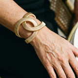 Elegante bracciale doppio in oro