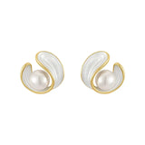 Orecchini pendenti di lusso con opale bianco e margherite in oro
