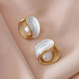 Orecchini pendenti di lusso con opale bianco e margherite in oro