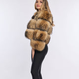 Cappotto corto in pelle